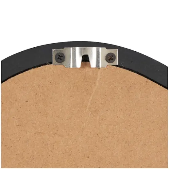 39" Black Wooden Abstract Oval Framed Wall Mirror {6}