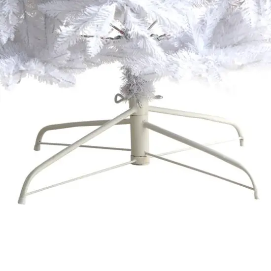 11ft. Pre-Lit Slim White Artificial Christmas Tree, Warm White LED Lights {7}