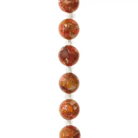 Orange Imperial Jasper Round Beads, 10mm by Bead Landing&trade; {1}