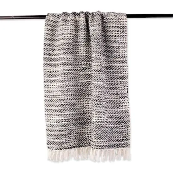 DII&reg; Gray Tone Diagonal Stripe Acrylic Throw {5}