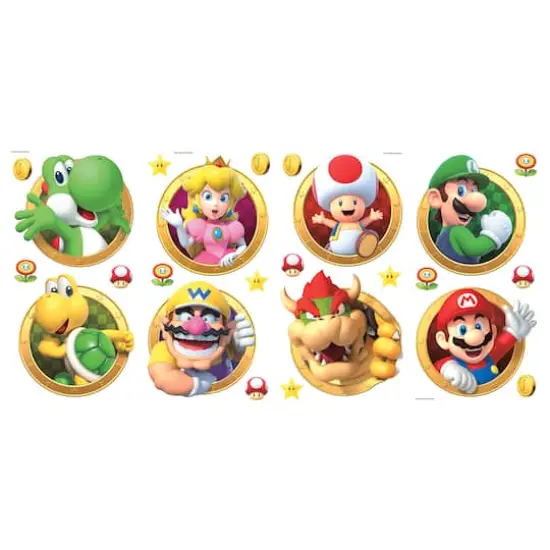 RoomMates Super Mario Character Peel & Stick Wall Decals {1}