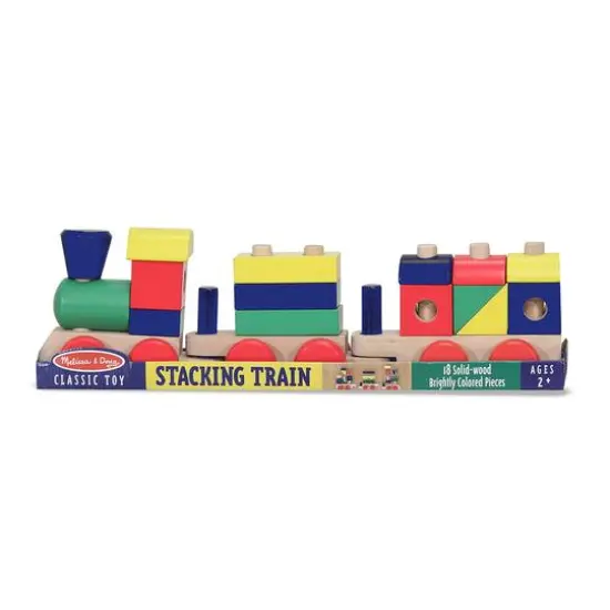 Wood Block Stacking Train {1}