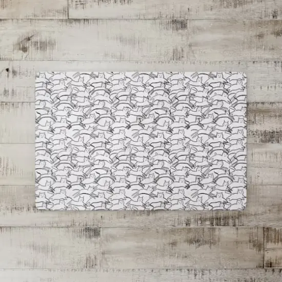 Leaping Cat Pattern II 27" x 18" Floor Mat {3}