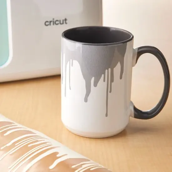 Cricut&reg; 15oz. White & Gray Ceramic Mug Blank {3}