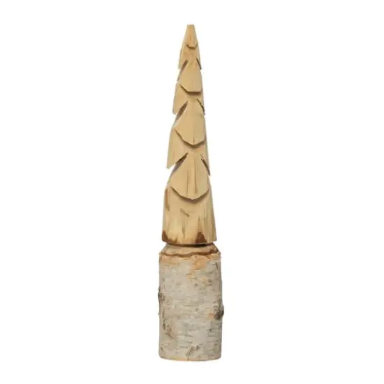 Hello Honey&reg; 14" Hand-Carved Birch Wood Tree with Wood Base {1}