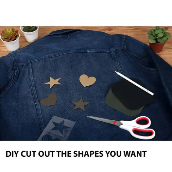 SINGER&reg; Animal Print & Khaki DIY Iron-On Fabric Patch Kit with 2 Bonus Stencils {7}