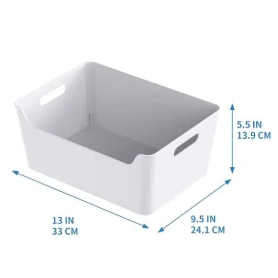 Large White Open Storage Bin by Simply Tidy&reg; {5}