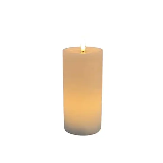 3" x 6" Flickering LED Wax Pillar Candle by Ashland&reg; White {3}