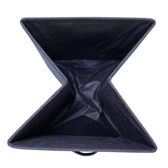 Household Essentials 14" Denim Blue Tapered Fabric Hard-Sided Storage Bin, 2ct. {8}