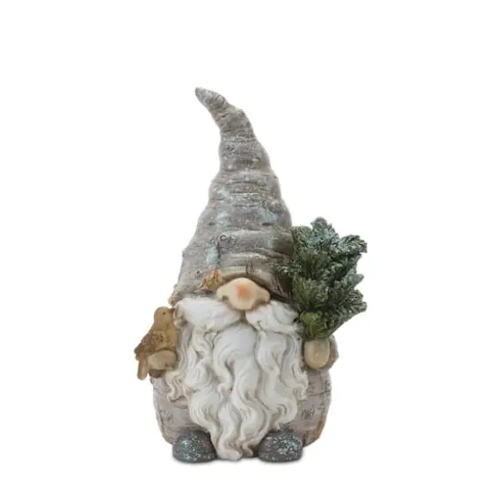 Pine Tree Trunk Gnome with Wreath Accent Set, 8.5" & 9.75" {3}