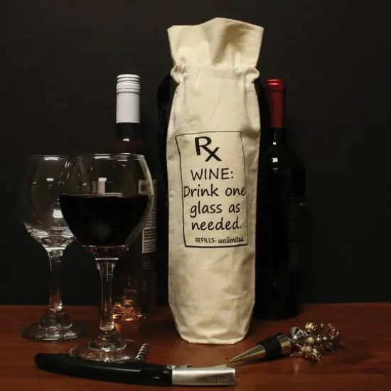Personality Case&trade; Prescription Wine Canvas Wine Bag {3}