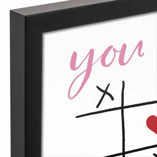 You Won My Heart Black Framed Canvas Wall Art {4}