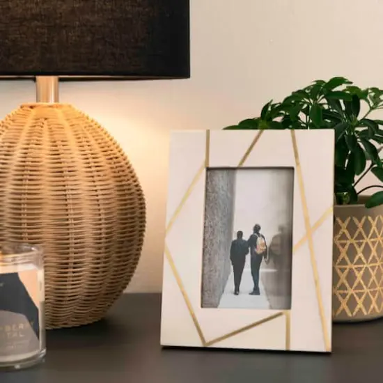 Hello Honey&reg; 2 Pack White & Gold Photo Frame {4}