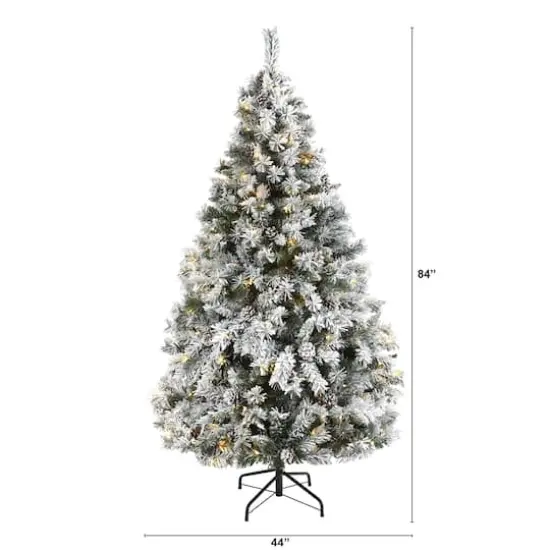 6ft. Pre-Lit White River Mountain Pine Artificial Christmas Tree, Clear LED Lights {7}