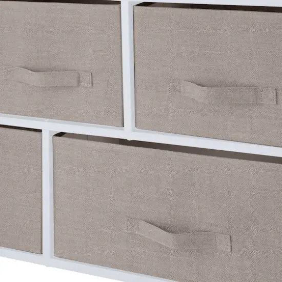 Simplify 5 Drawer Storage Dresser Beige {7}