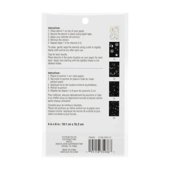 4" x 6" Celestial Print Layering Stencil Set by Recollections™ {5}