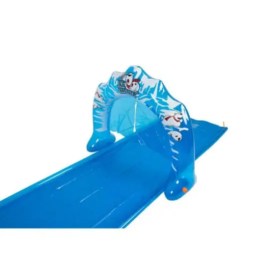 Pool Central 16ft. Blue & White Inflatable Ice Breaker Lawn Water Slide {7}