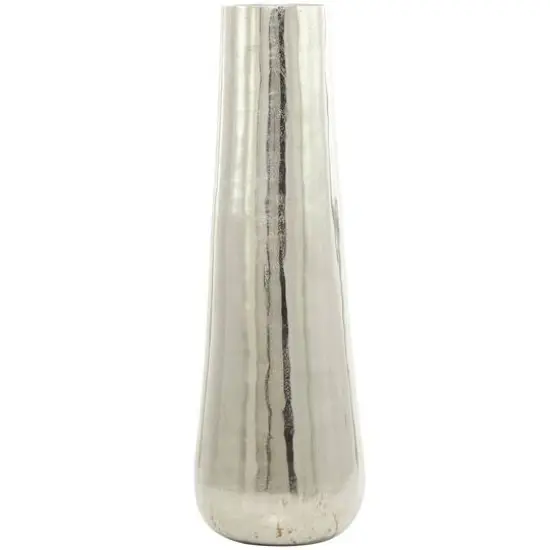 30.5" Aluminium Contemporary Vase Silver {1}