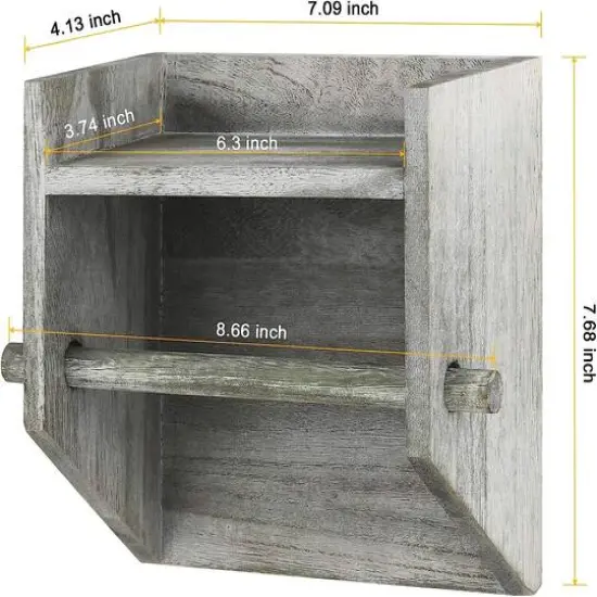 Olive Green Toilet Paper Holder with Storage {4}