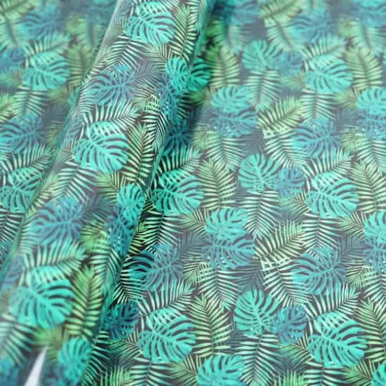 Green Tropical Leaves Heat Transfer Vinyl by Make Market&reg; {1}