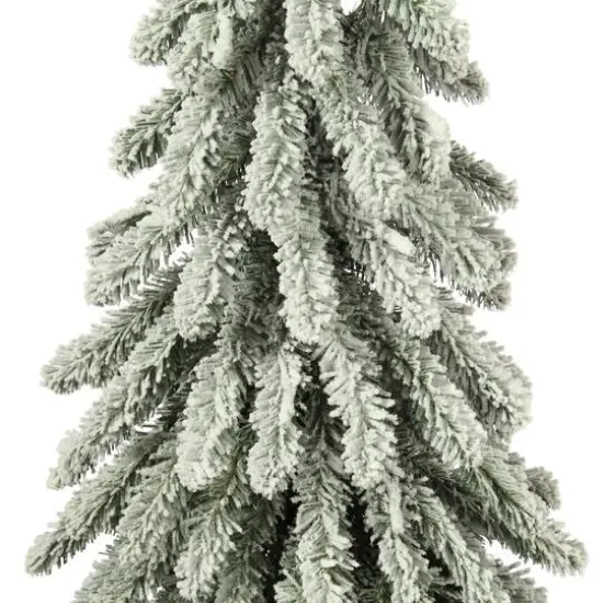 2ft. Pre-Lit Lightly Flocked Artificial Alpine Christmas Tree, Warm White LED Lights {3}