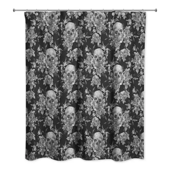 Floral Skulls Shower Curtain {1}