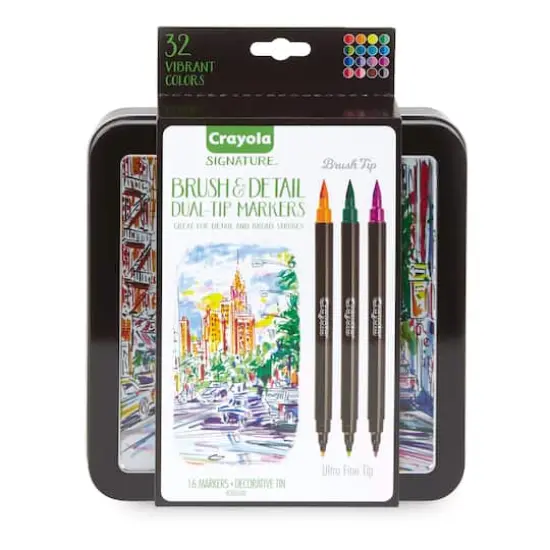 Crayola® Signature™ 32 Color Brush & Detail Dual-Tip Markers {1}