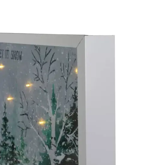 10" LED Lighted Let it Snow Winter Forest Christmas Wall Art {8}