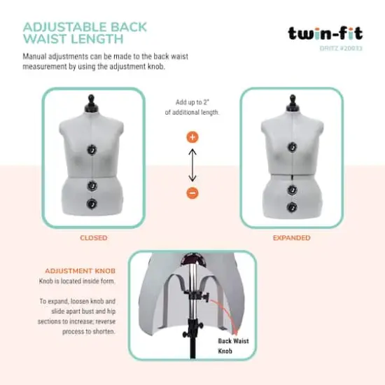 Dritz&reg; Twin-Fit Large Dress Form with Adjustable Tri-Pod Stand {7}