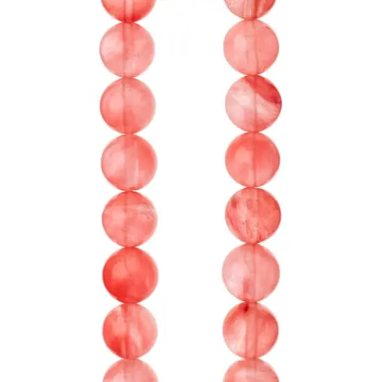 Cherry Quartz Glass Small Round Beads, 10mm by Bead Landing&trade; {1}