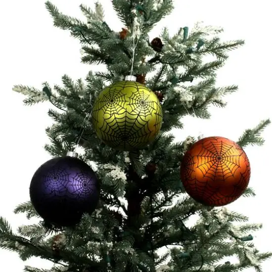 4.75" Spiderweb Ball Ornament Set by Ashland&reg; {4}