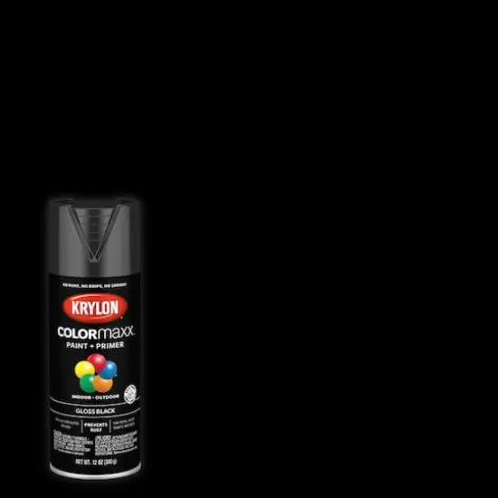Krylon&reg; COLORmaxx&trade; Gloss Paint & Primer Gloss Black {4}