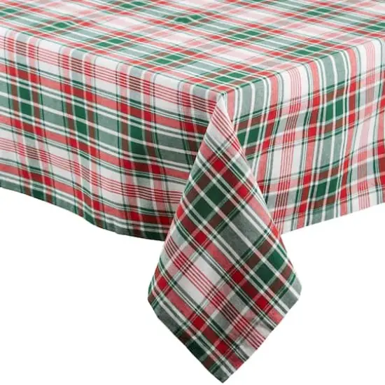 DII&reg; 52" Yuletide Plaid Tablecloth {1}