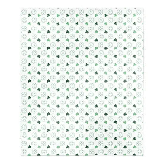 Clover Pattern Sherpa Fleece Blanket {1}