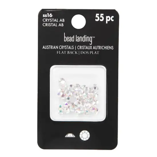 SS16 Round Flatback Austrian Crystals by Bead Landing&trade;, 55ct. Crystal AB {5}