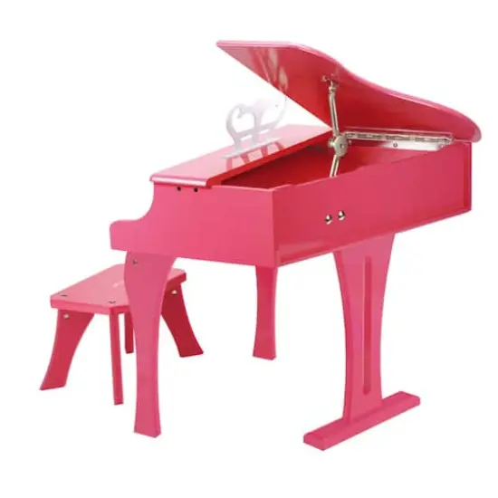 Hape Happy Grand Piano Pink Wooden Musical Instrument {4}