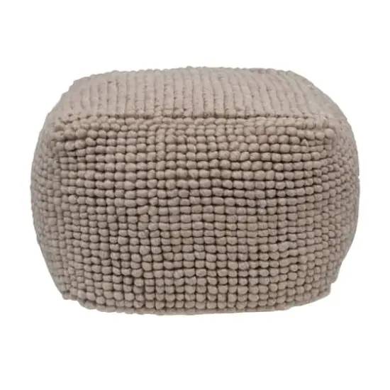 Hello Honey&reg; 17" New Zealand Square Wool Pouf {1}