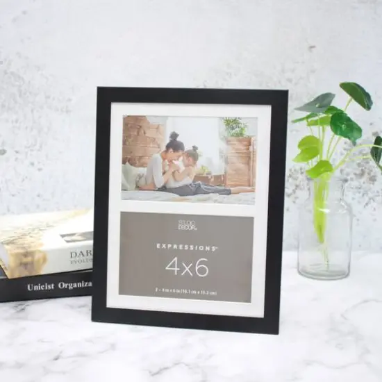 Expressions&trade; 2 Opening 4" x 6" Black Collage Frame by Studio D&eacute;cor&reg; {6}