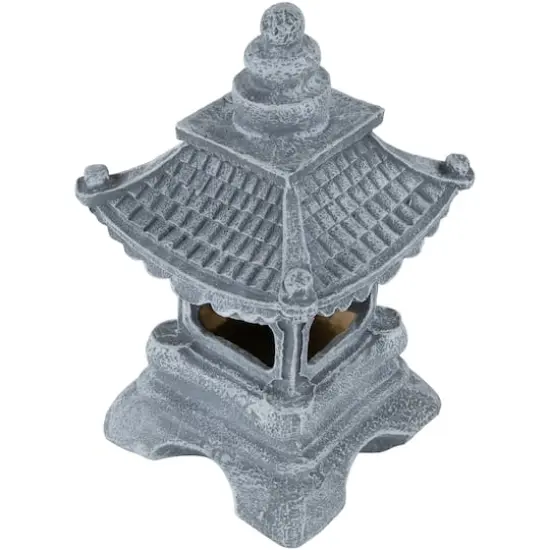 13" Solar Powered LED Pagoda Outdoor Garden Statue {4}