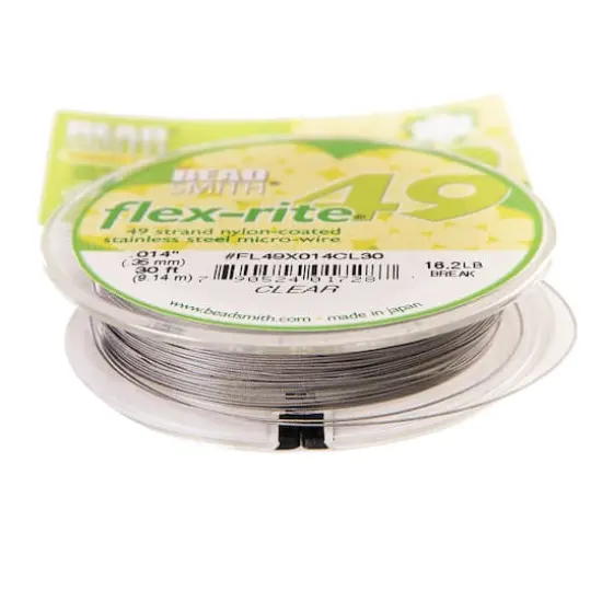 Flex-Rite&reg; 0.014" Clear 49 Strand Beading Wire {4}