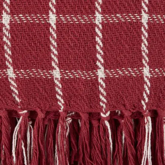 DII&reg; Checked Plaid Throw Barn Red {7}