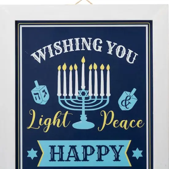 Glitzhome&reg; 24" Hanukkah Porch Sign {5}