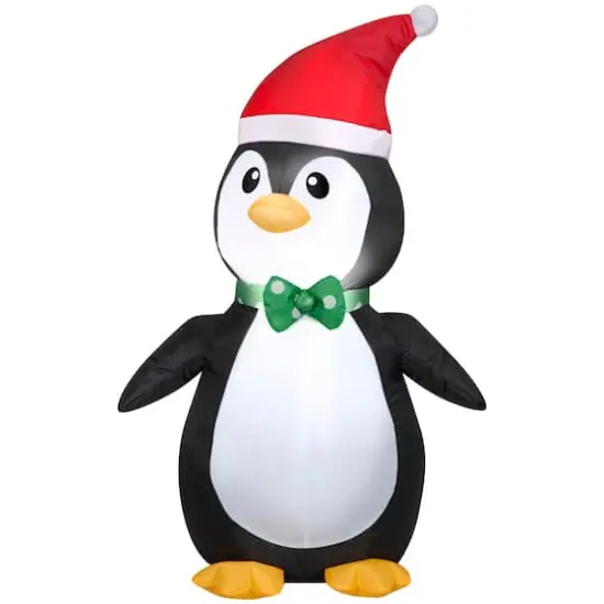 3.5ft. Airblown&reg; Inflatable Christmas Penguin in Santa Hat {1}
