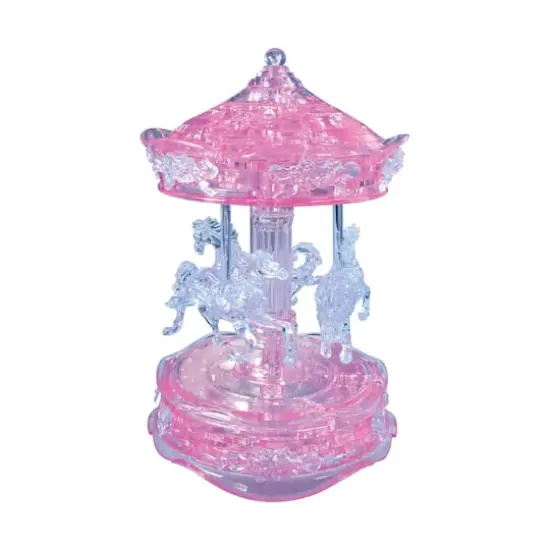 Original 3D Crystal Puzzle&trade; Carousel Pink 83 Piece Puzzle {1}