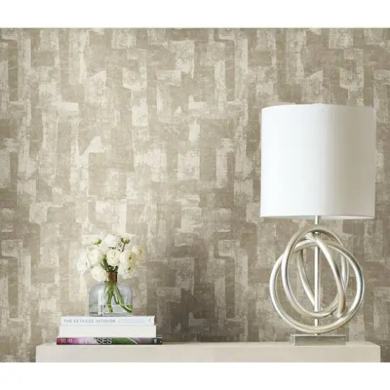 Roommates Capetown Peel & Stick Wallpaper Taupe/White {6}