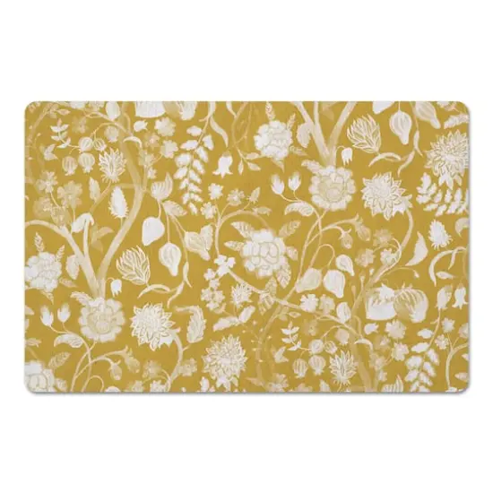 Marigold Flowers Floor Mat {1}