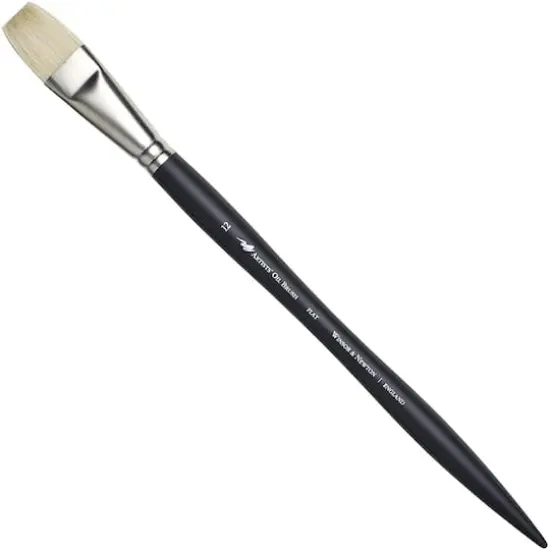Winsor & Newton&trade; Artists' Oil Color Long Handle Flat Brush {3}