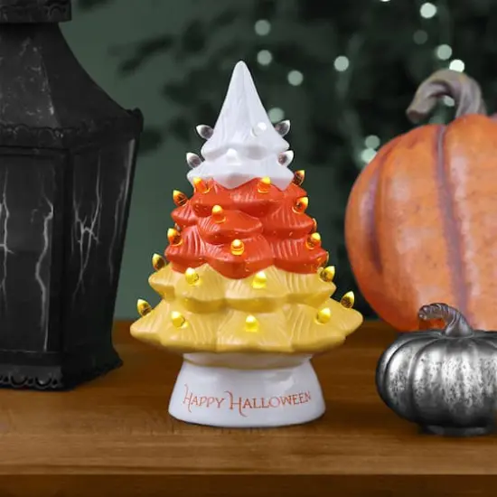 Mr. Halloween 12" Ceramic Candy Corn Tree {3}