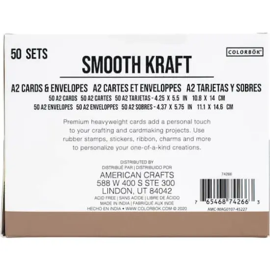 Colorbok&reg; A2 Kraft Cards & Envelopes, 50ct. {4}