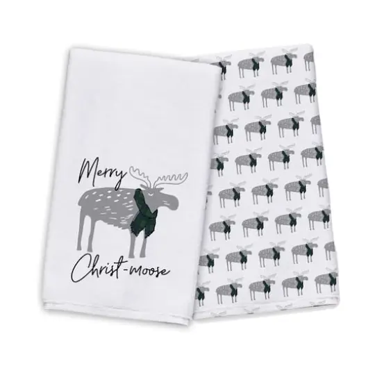 Merry Christ-moose Tea Towels - Set of 2 {1}